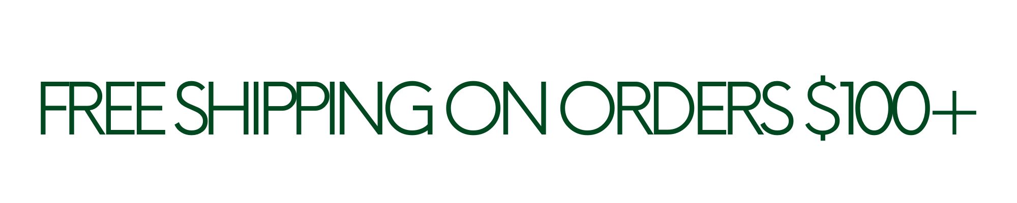 free shipping for orders $100+